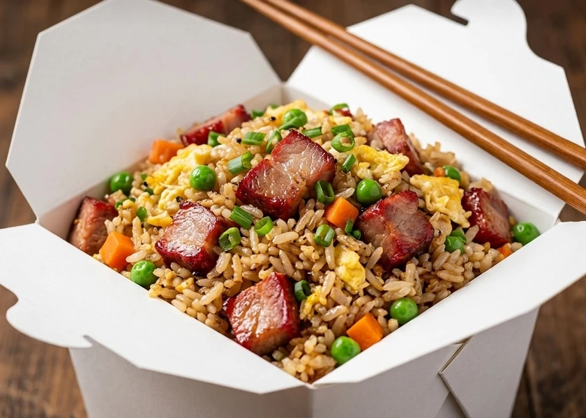 BBQ Pork Fried Rice at New Ocean King in Winnipeg, MB